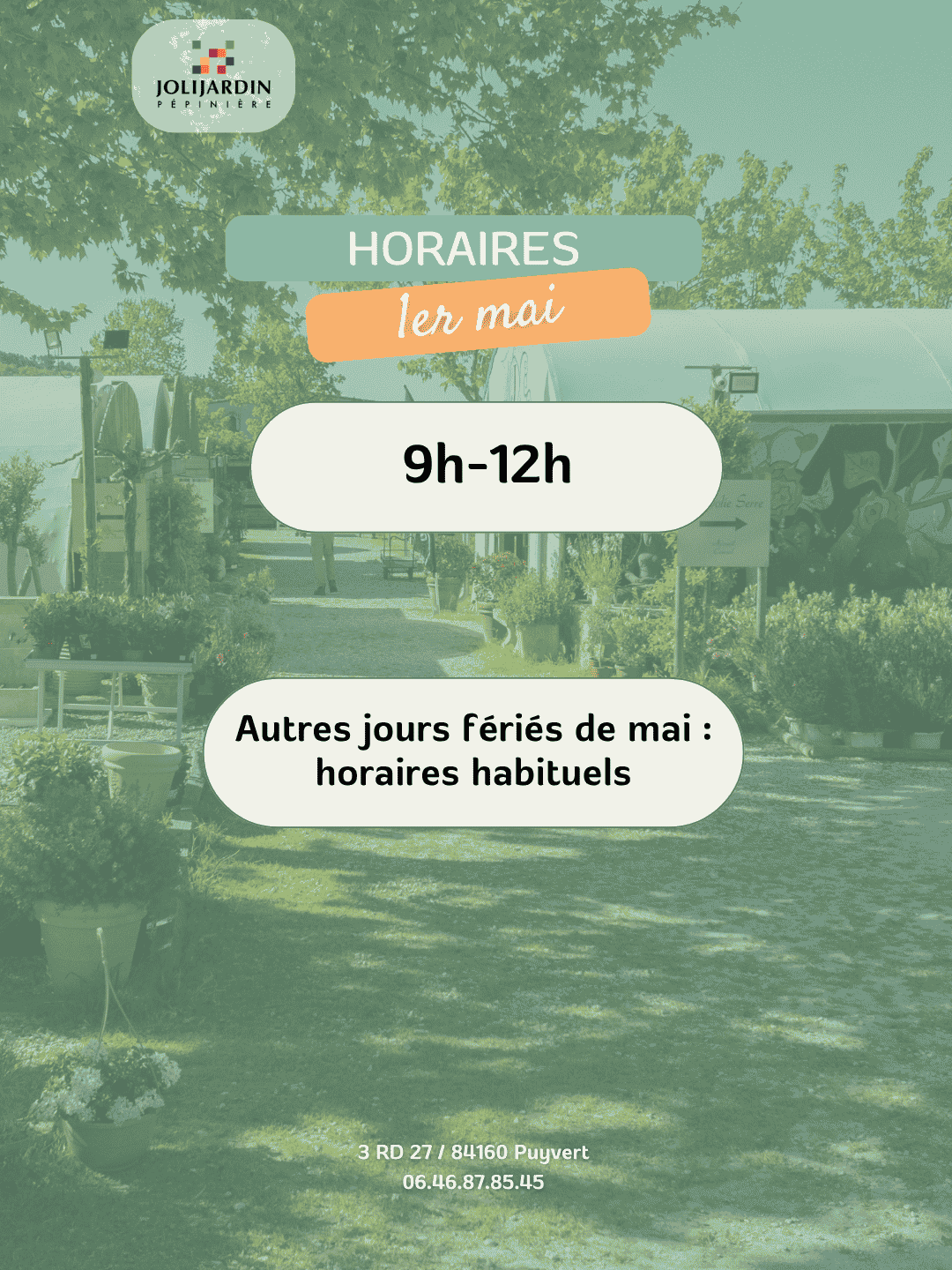 Horaires 1er mai